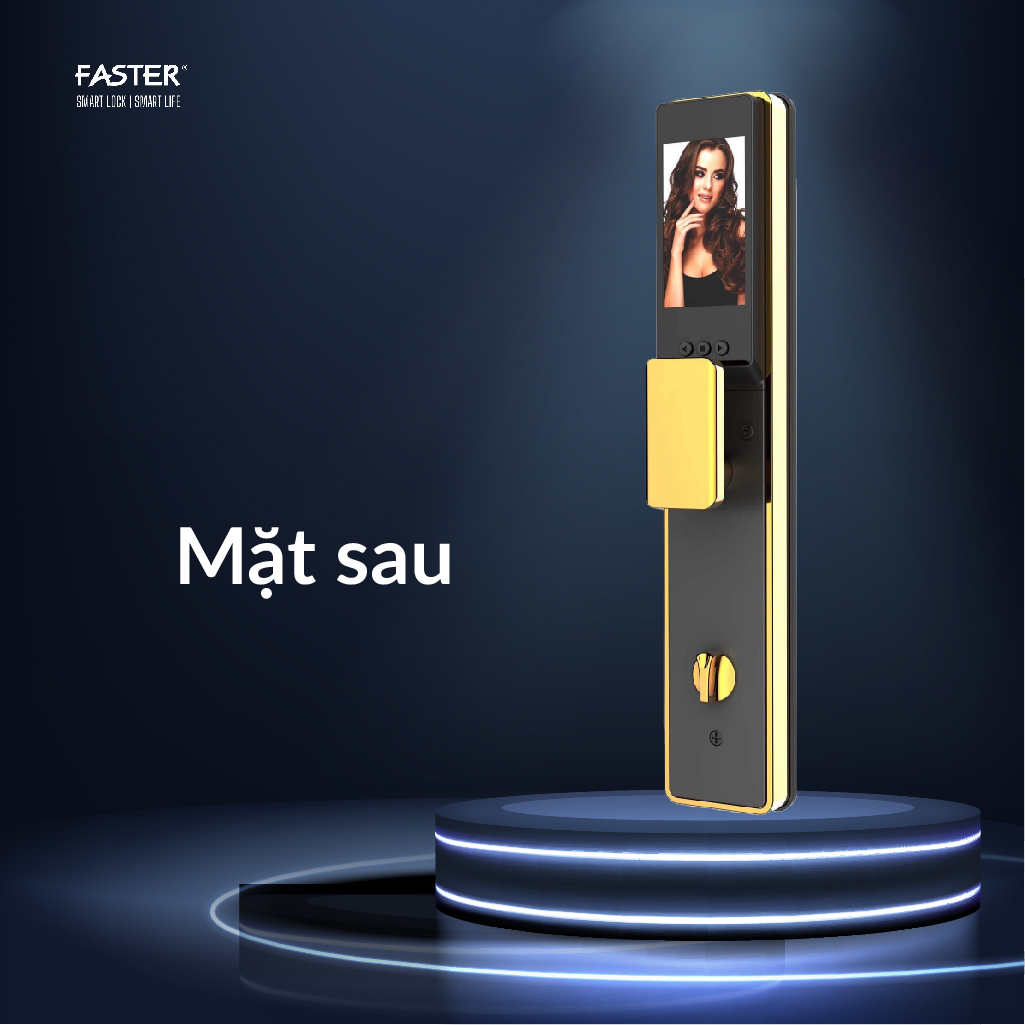 Khóa cửa nhận diện khuôn mặt FS029-24K Face ID Khóa cửa thông minh Faster Khóa cửa vân tay Faster Khóa cửa thông minh thẻ từ Khóa cửa thông minh khuôn mặt Face ID Khóa cửa thông minh cửa gỗ Khóa cửa thông minh cửa nhôm Khóa cửa thông minh cửa sắt