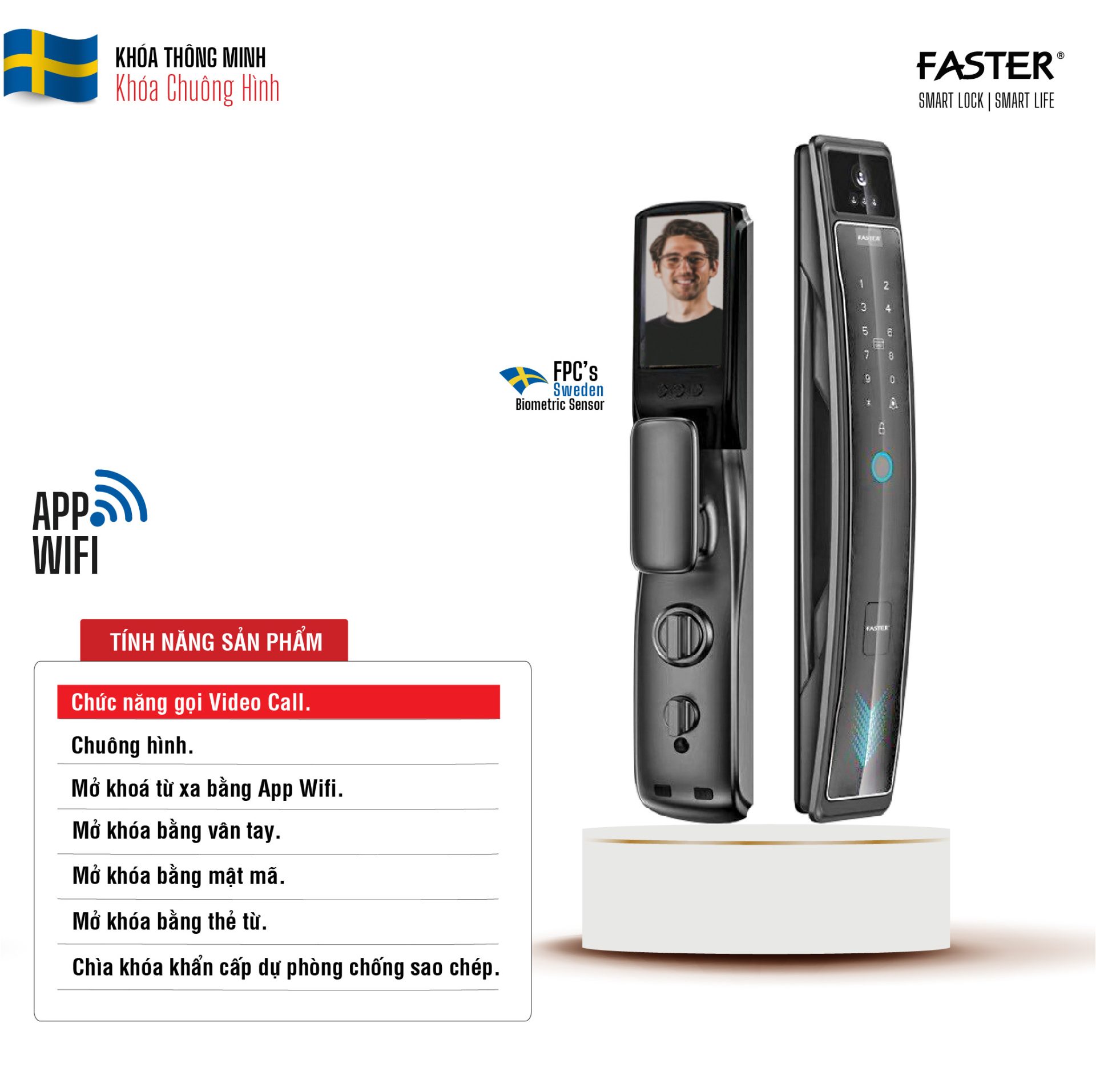 Khoá vân tay chuông hình FS0061 MG