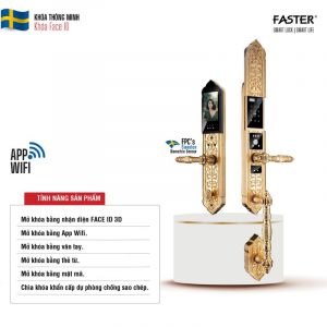 Khóa cửa đại sảnh FS009 24K BRASS