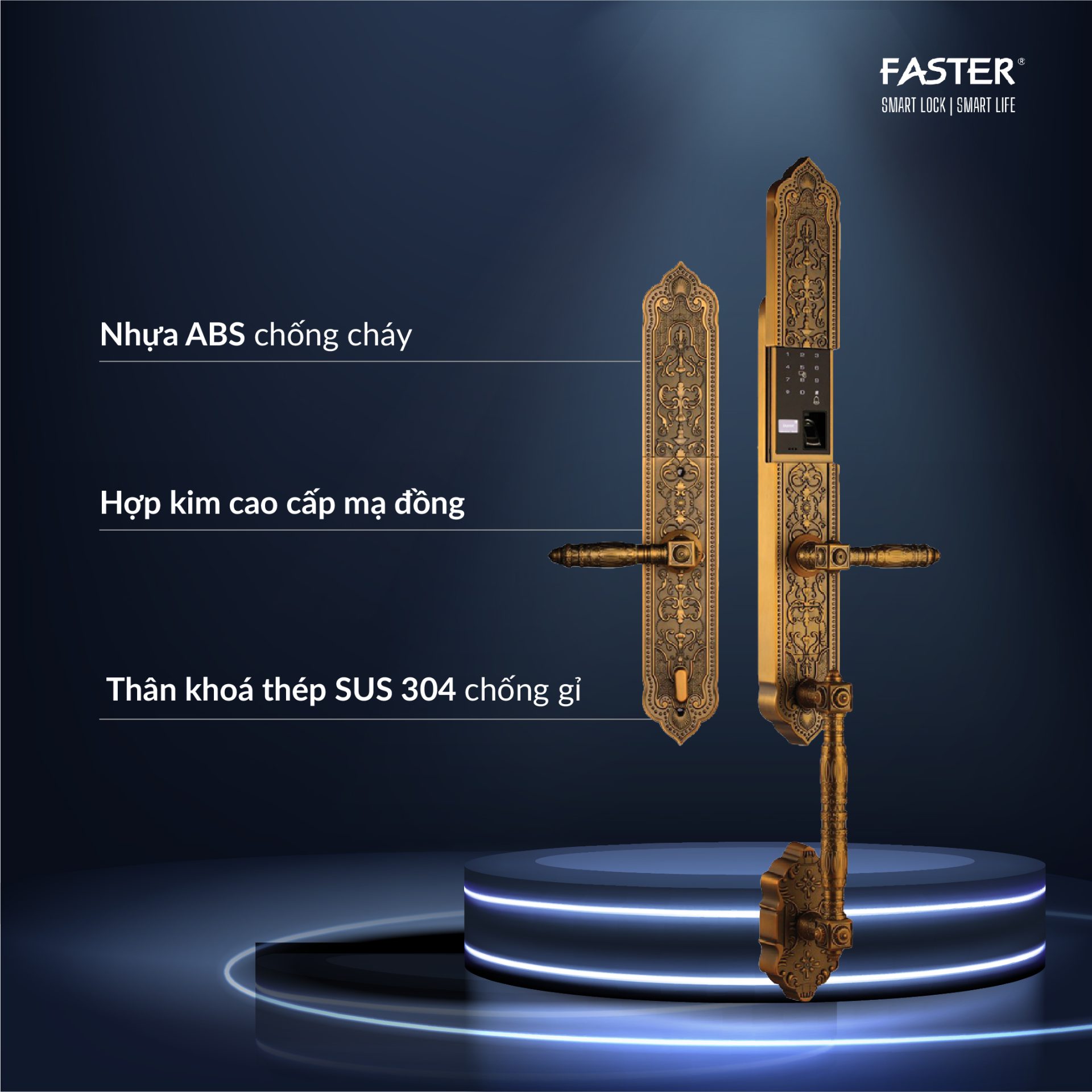 Khóa cửa đại sảnh FS009 AC