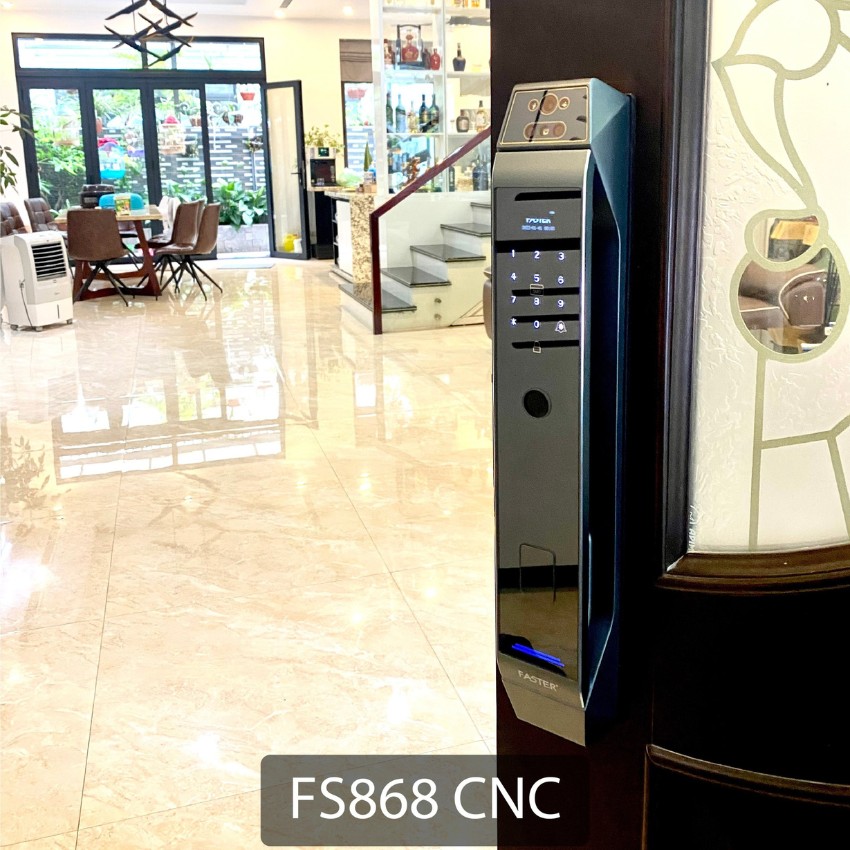 Lắp khóa vân tay FS868 CNC Face ID tại Hà Nội