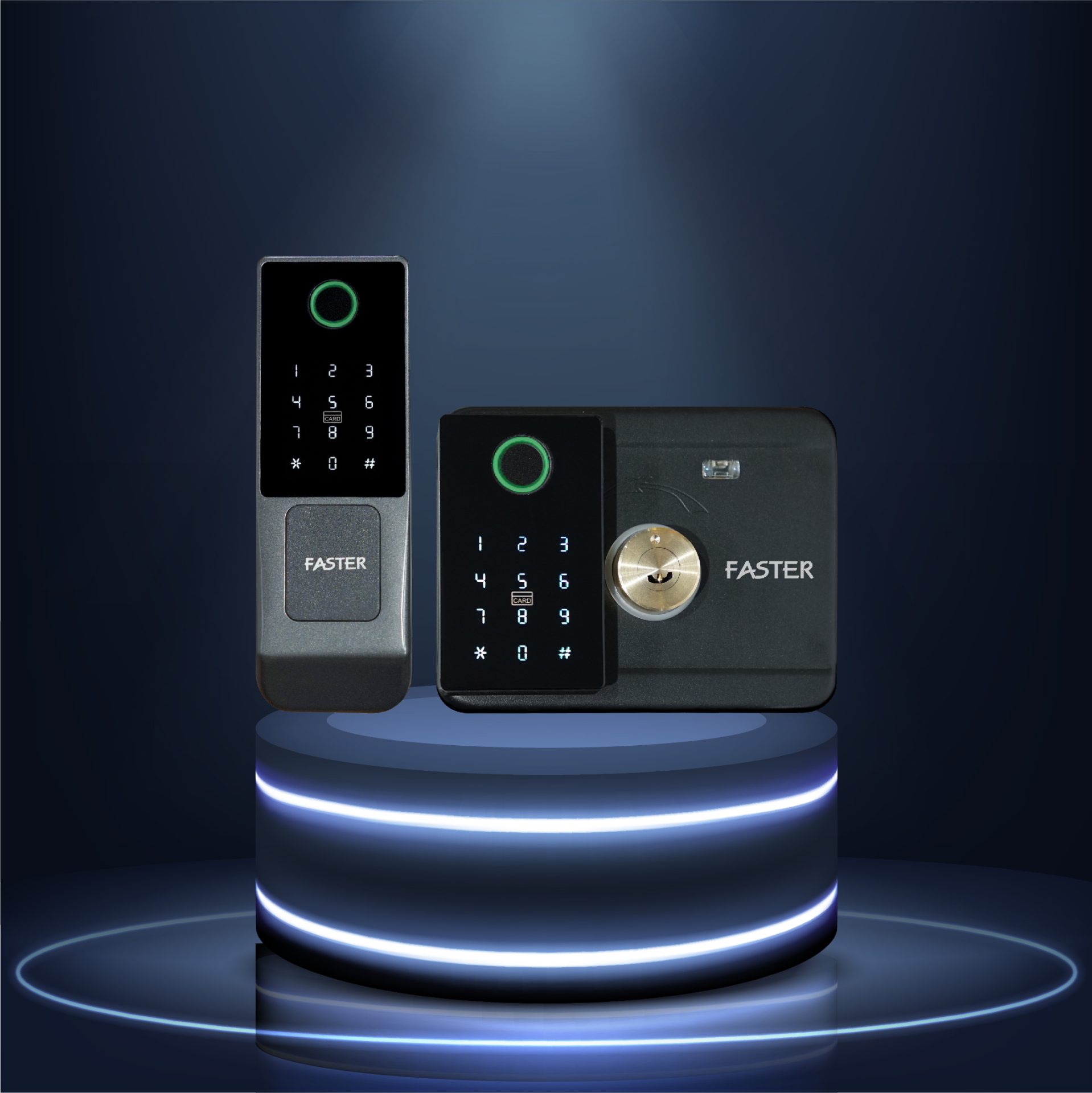 Khóa vân tay cửa cổng FS M01 Khóa cửa thông minh Faster Khóa cửa vân tay Faster Khóa cửa thông minh thẻ từ Khóa cửa thông minh khuôn mặt Face ID Khóa cửa thông minh cửa cổng