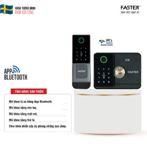 Khóa vân tay cửa cổng FS M01 Khóa cửa thông minh Faster Khóa cửa vân tay Faster Khóa cửa thông minh thẻ từ Khóa cửa thông minh khuôn mặt Face ID Khóa cửa thông minh cửa cổng