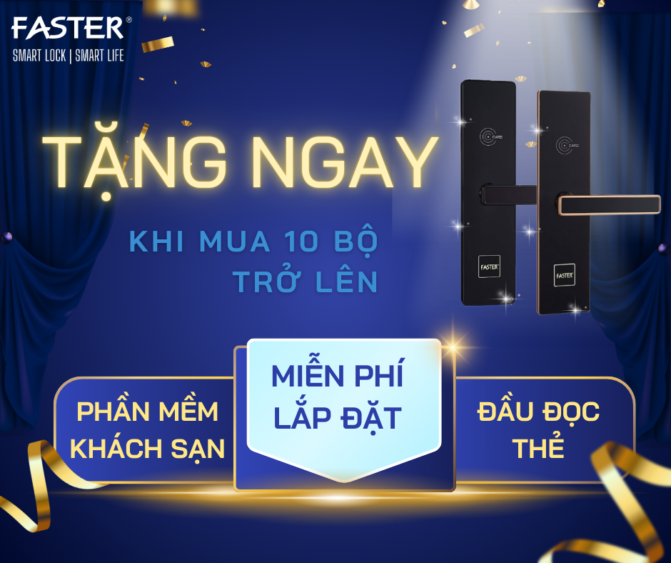 Chương trình ưu đãi khi mua Khóa khách sạn Faster