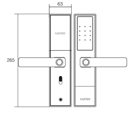 Kích thước khóa FS31K