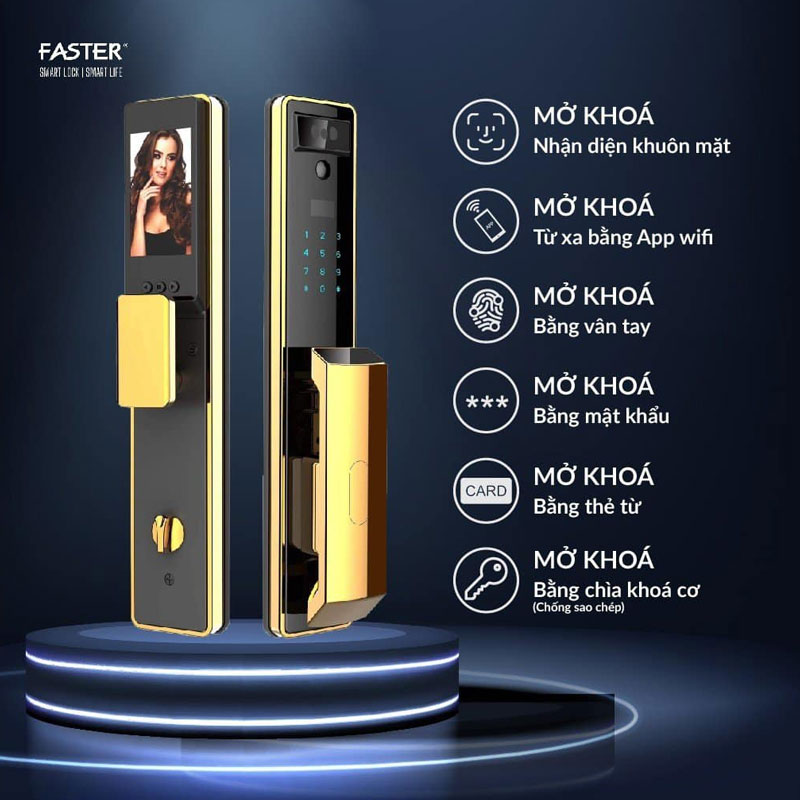 khóa thông minh nhận diện gương mặt đẹp