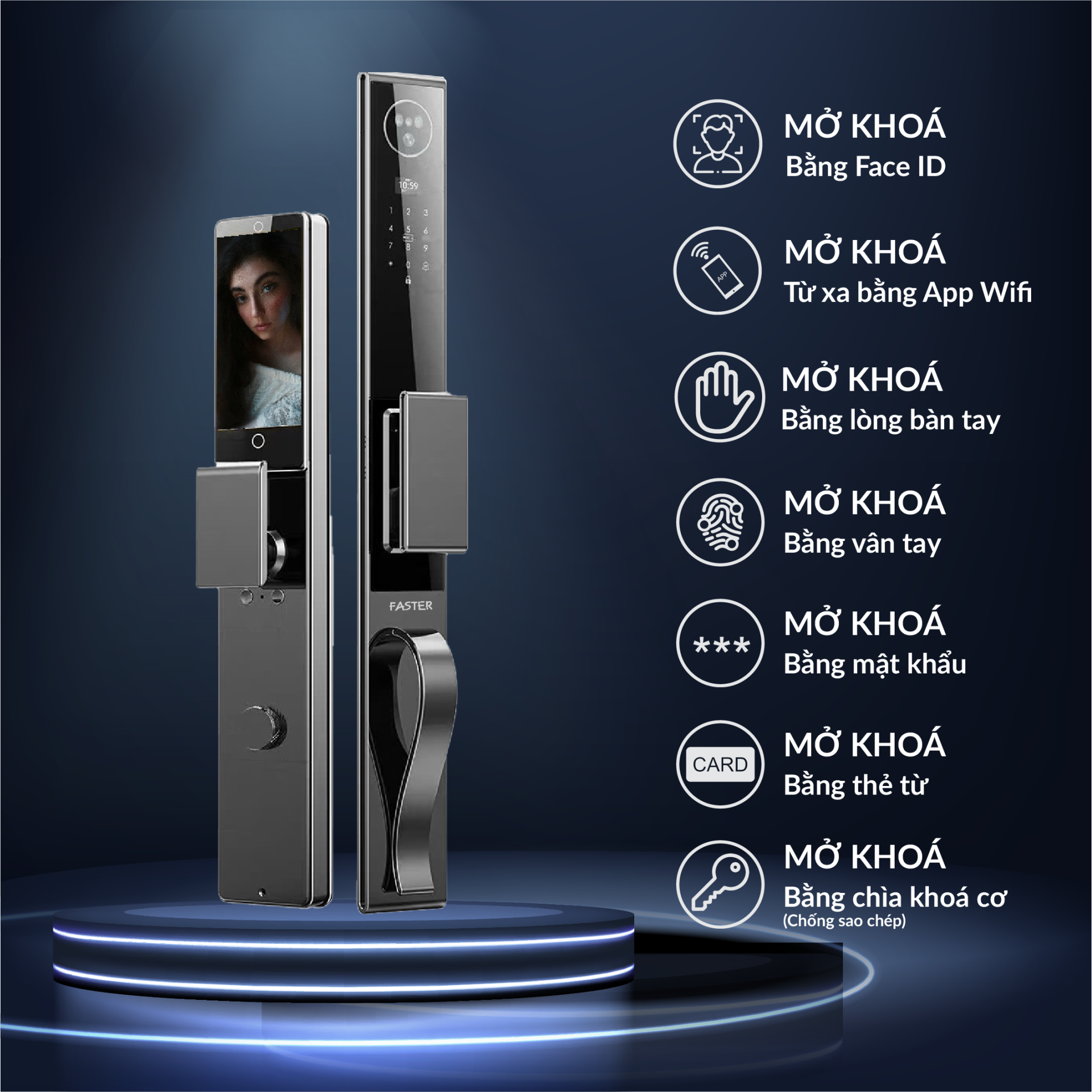 Khóa nhận diện khuôn mặt FS LUXURY BL