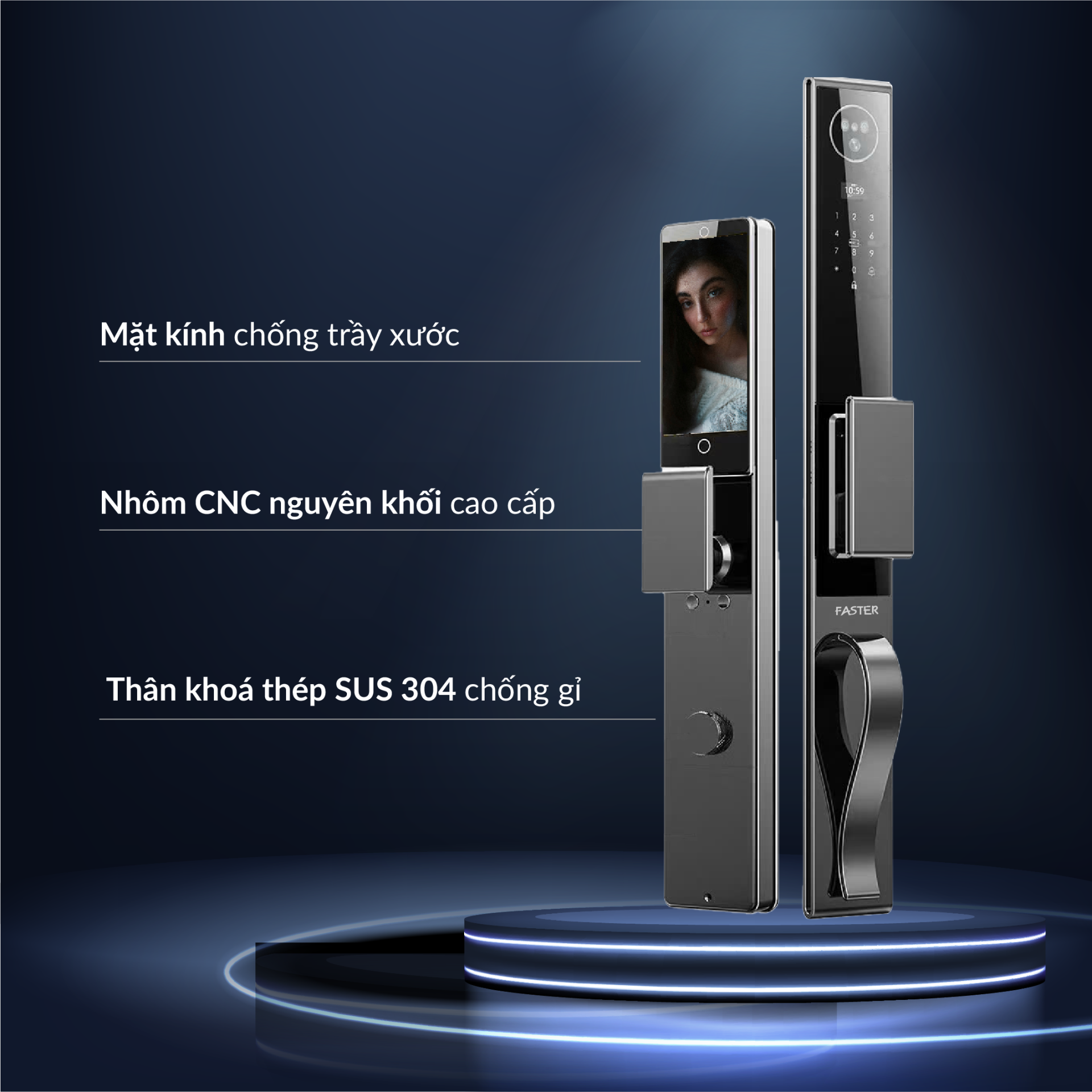 Khóa nhận diện khuôn mặt FS LUXURY BL