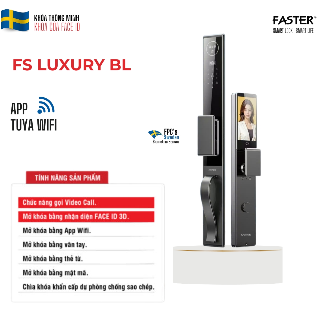 Khóa nhận diện khuôn mặt FS LUXURY BL