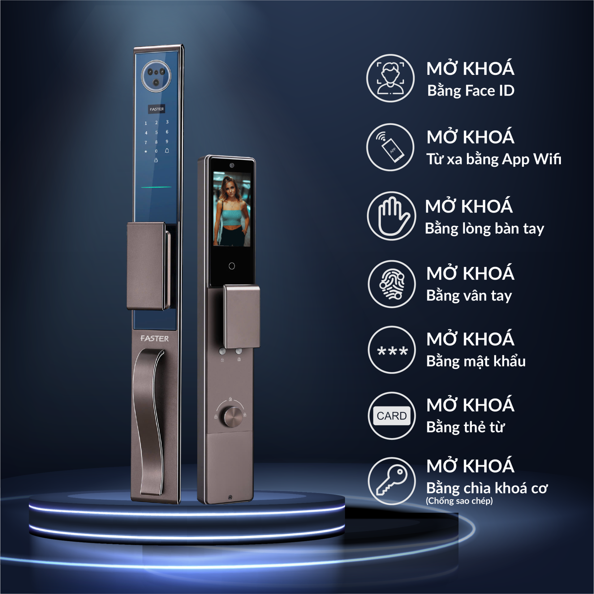 Khóa nhận diện khuôn mặt FS LUXURY BR