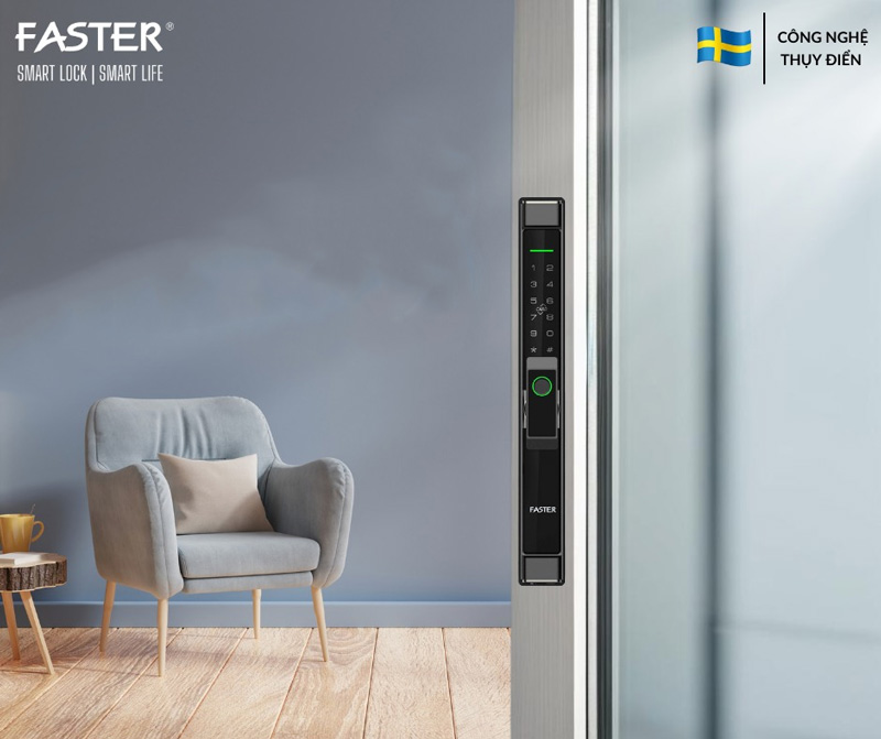 Khóa vân tay cửa nhôm