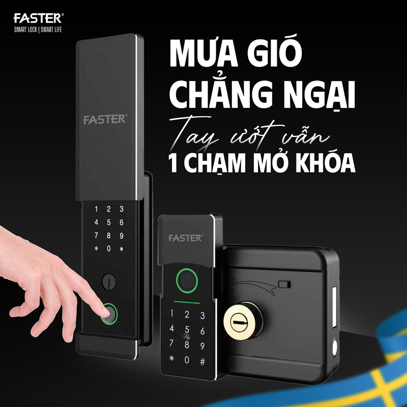 Khóa vân tay cửa cổng cửa kính