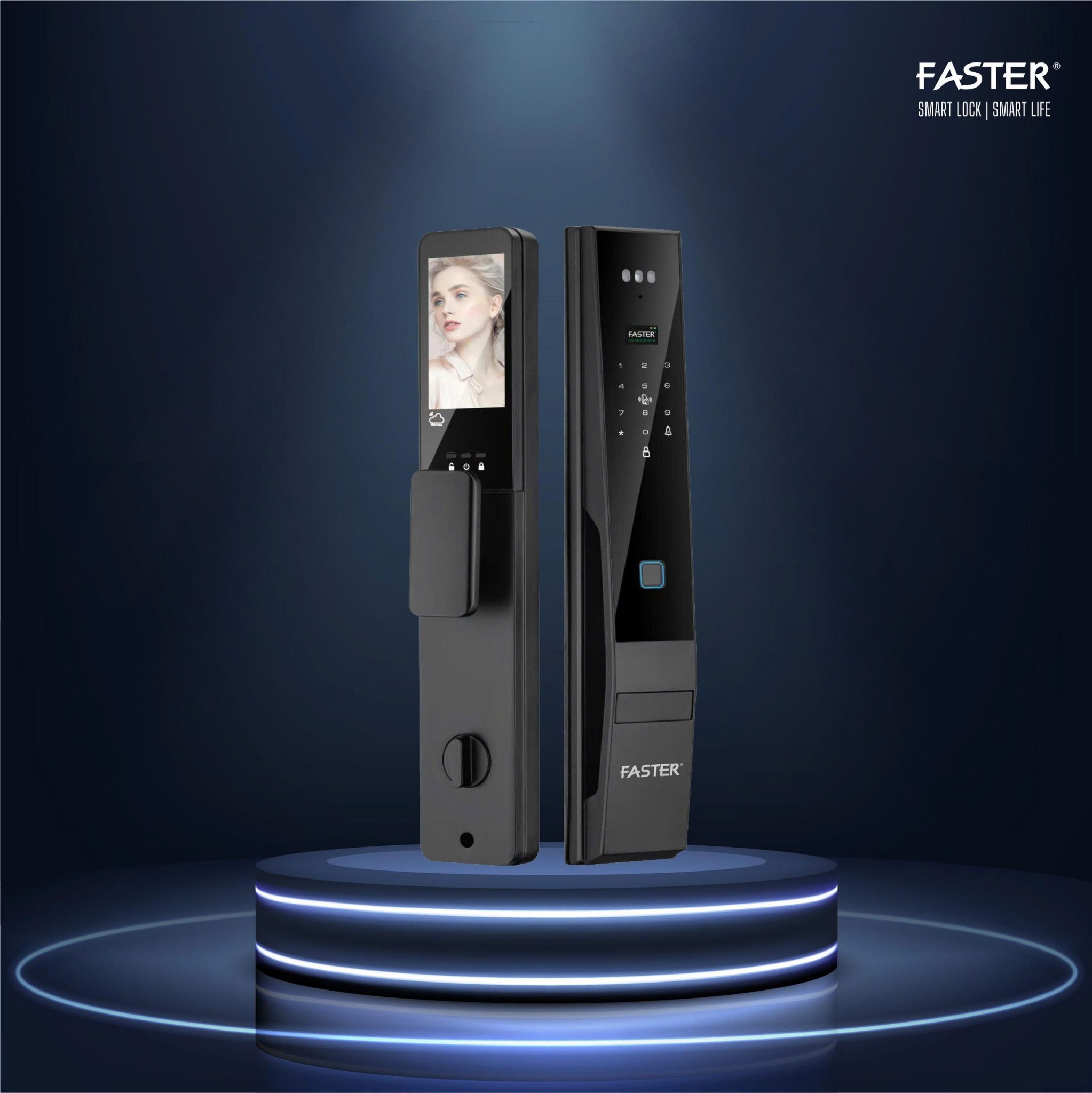 Khóa cửa nhận diện khuôn mặt FS006 Pro - Faster-lock.vn