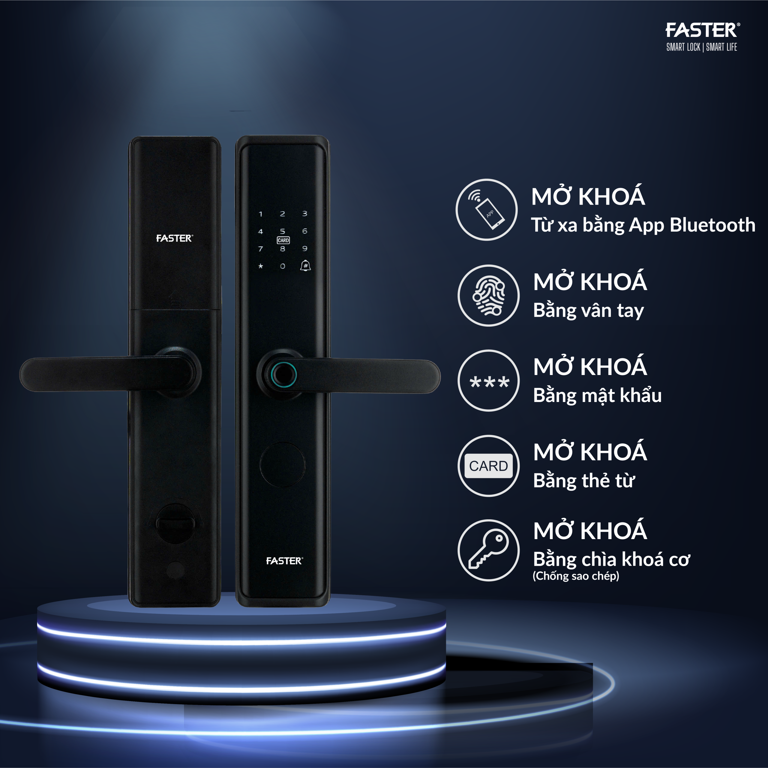 Khóa cửa vân tay FS701 BL