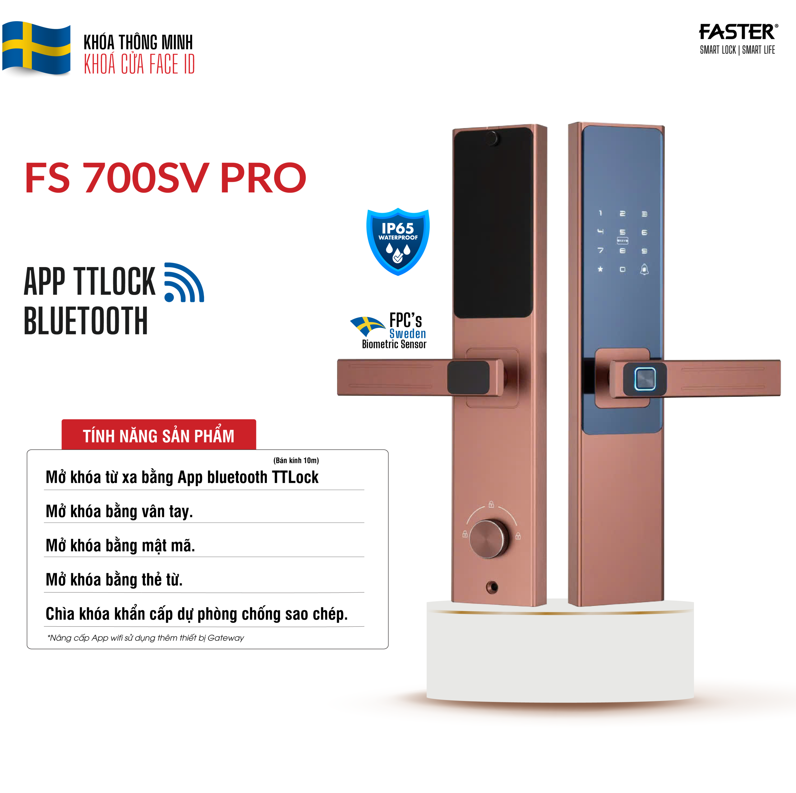 Khóa Cửa Vân Tay FS 700AC PRO
