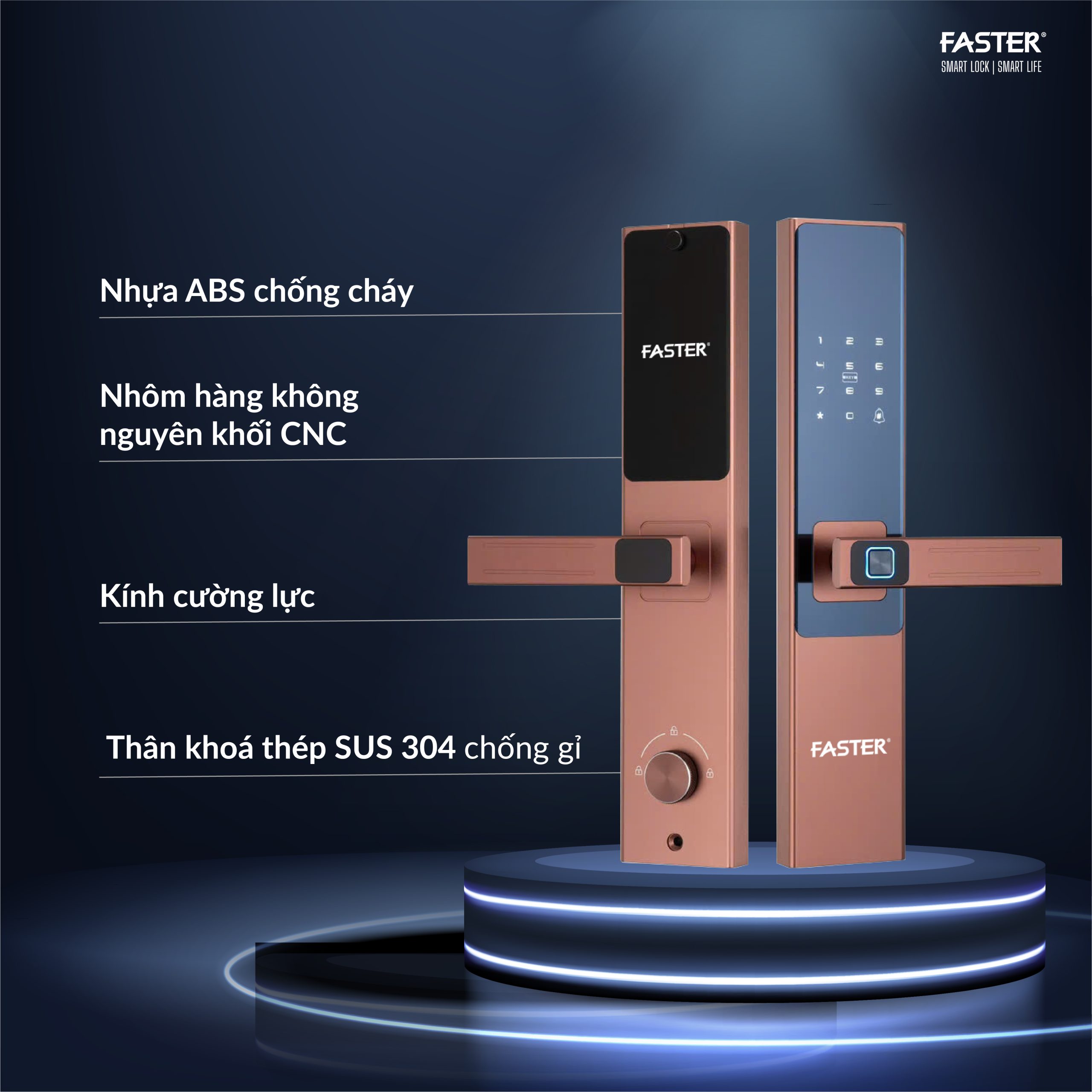 Ảnh tính năng của khóa cửa vân tay fs 700 ac pro