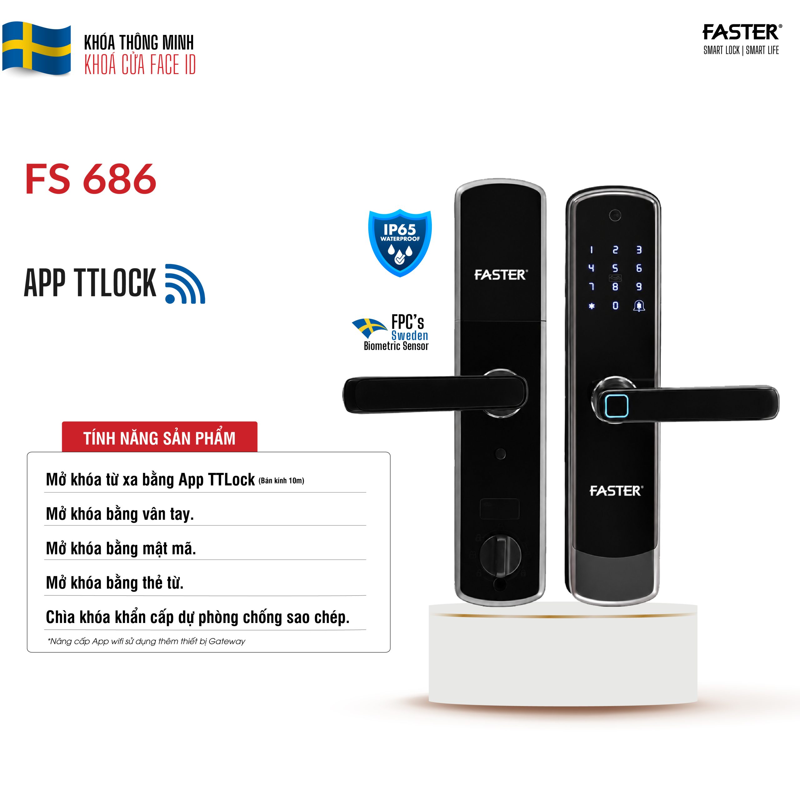 Khóa Cửa Vân Tay FS 686